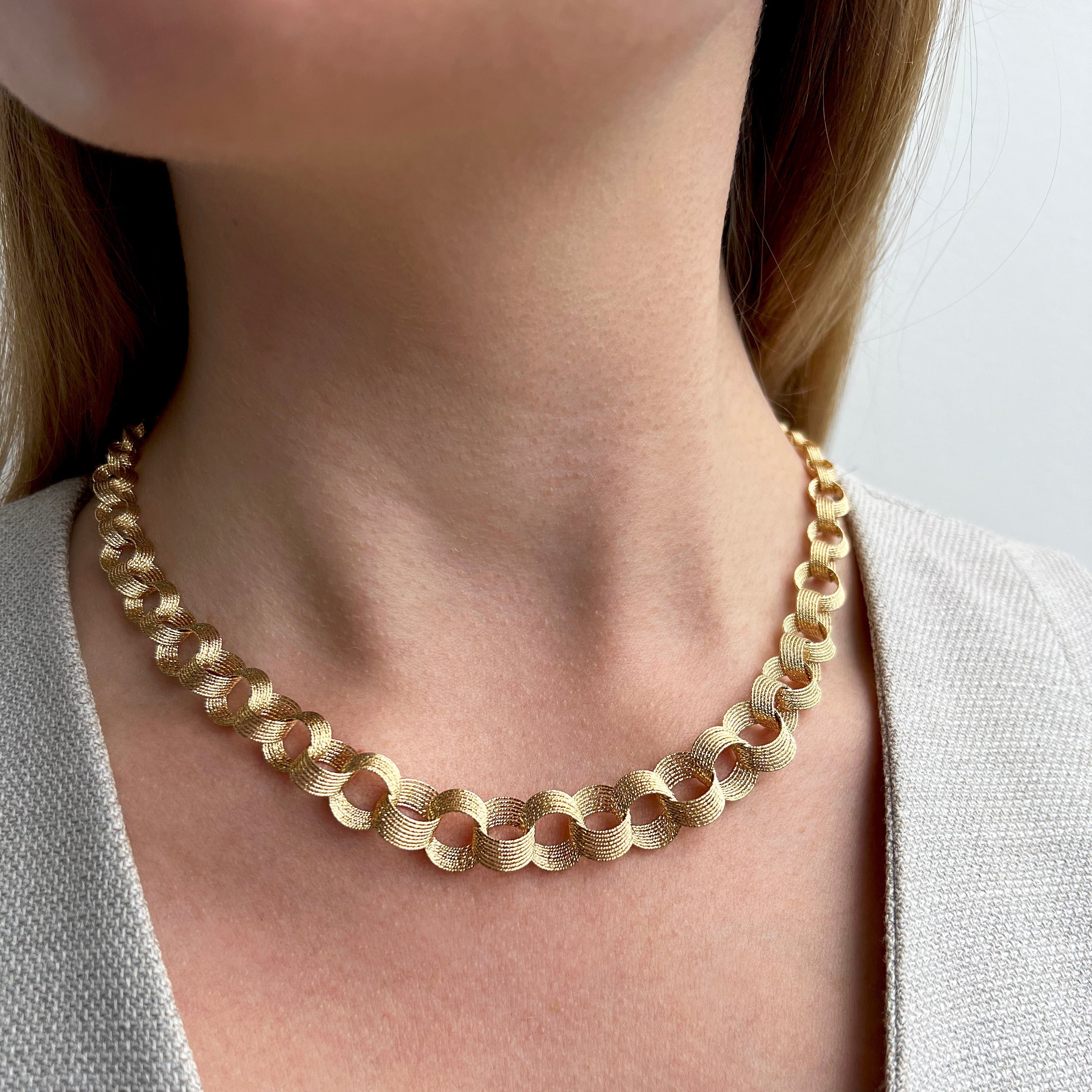 KNC001 - Plain gold wrap necklace
