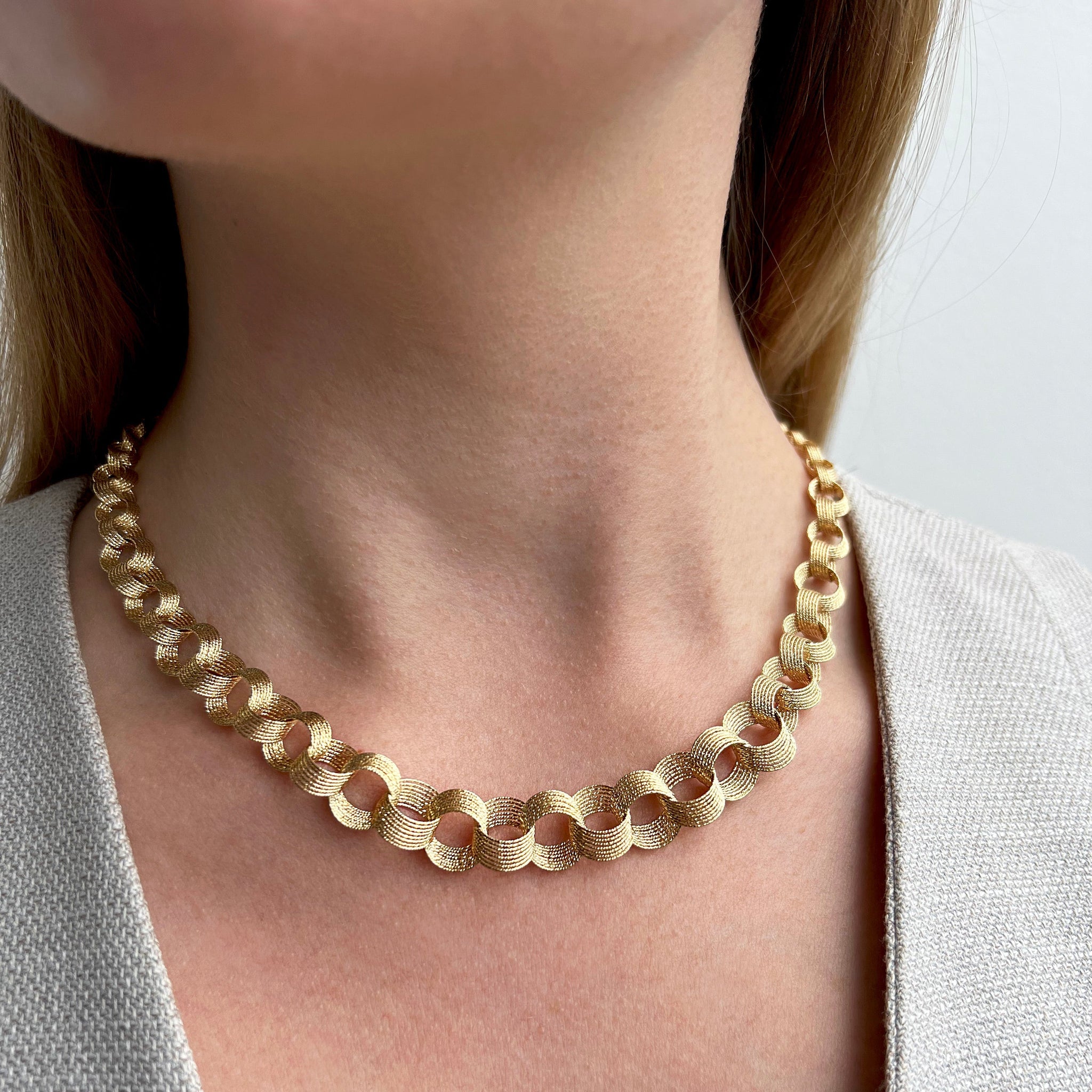 KNC001 - Plain gold wrap necklace