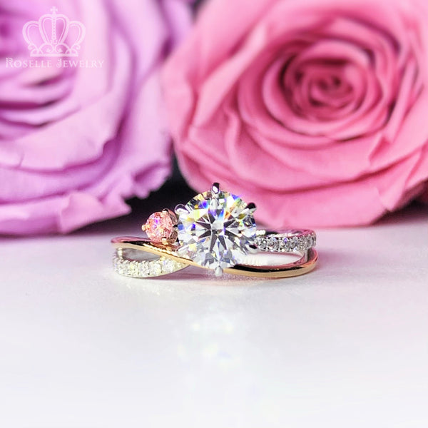 LGT125 - [Setting Only] Cross Side Stone Diamond Engagement Ring