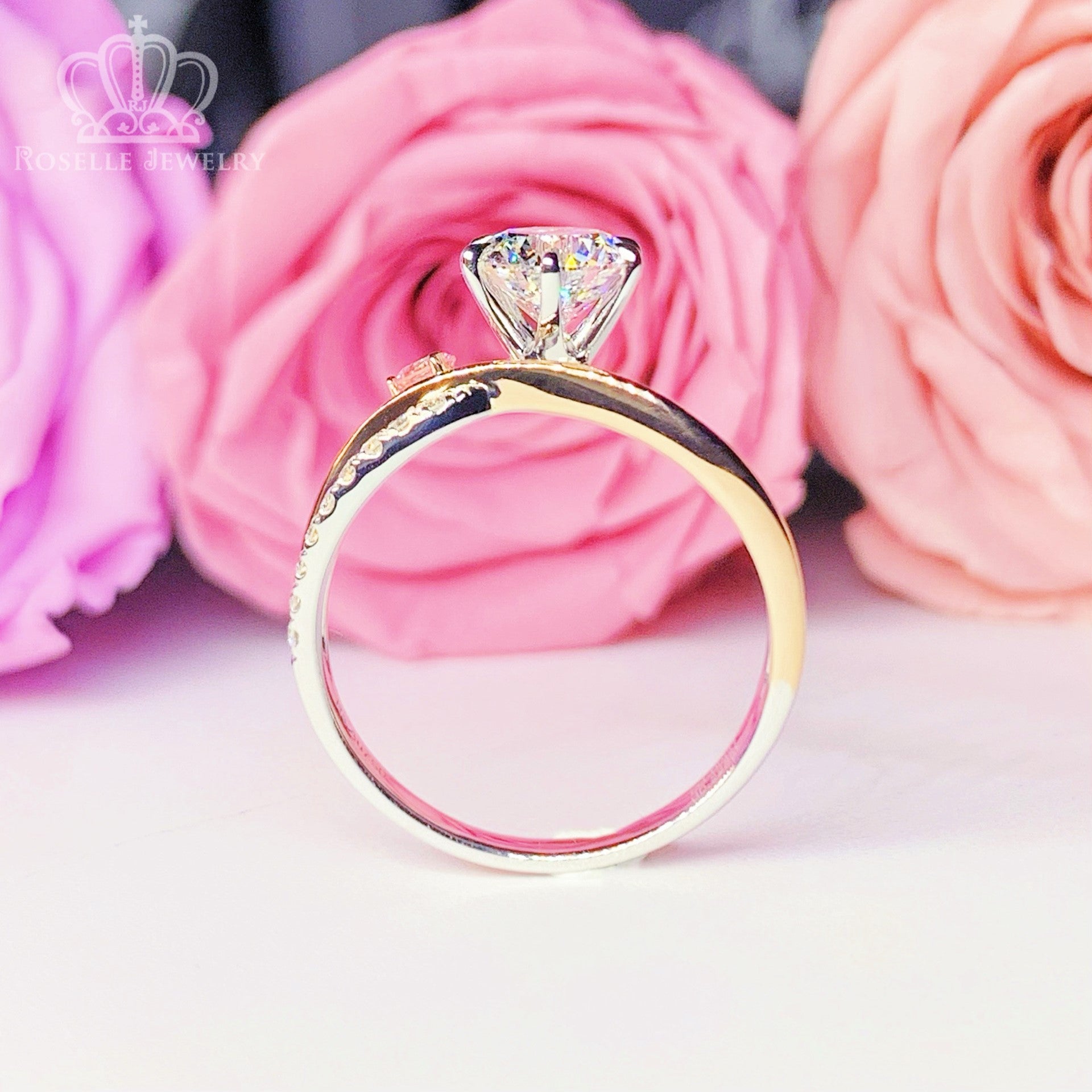 LGT125 - [Setting Only] Cross Side Stone Diamond Engagement Ring
