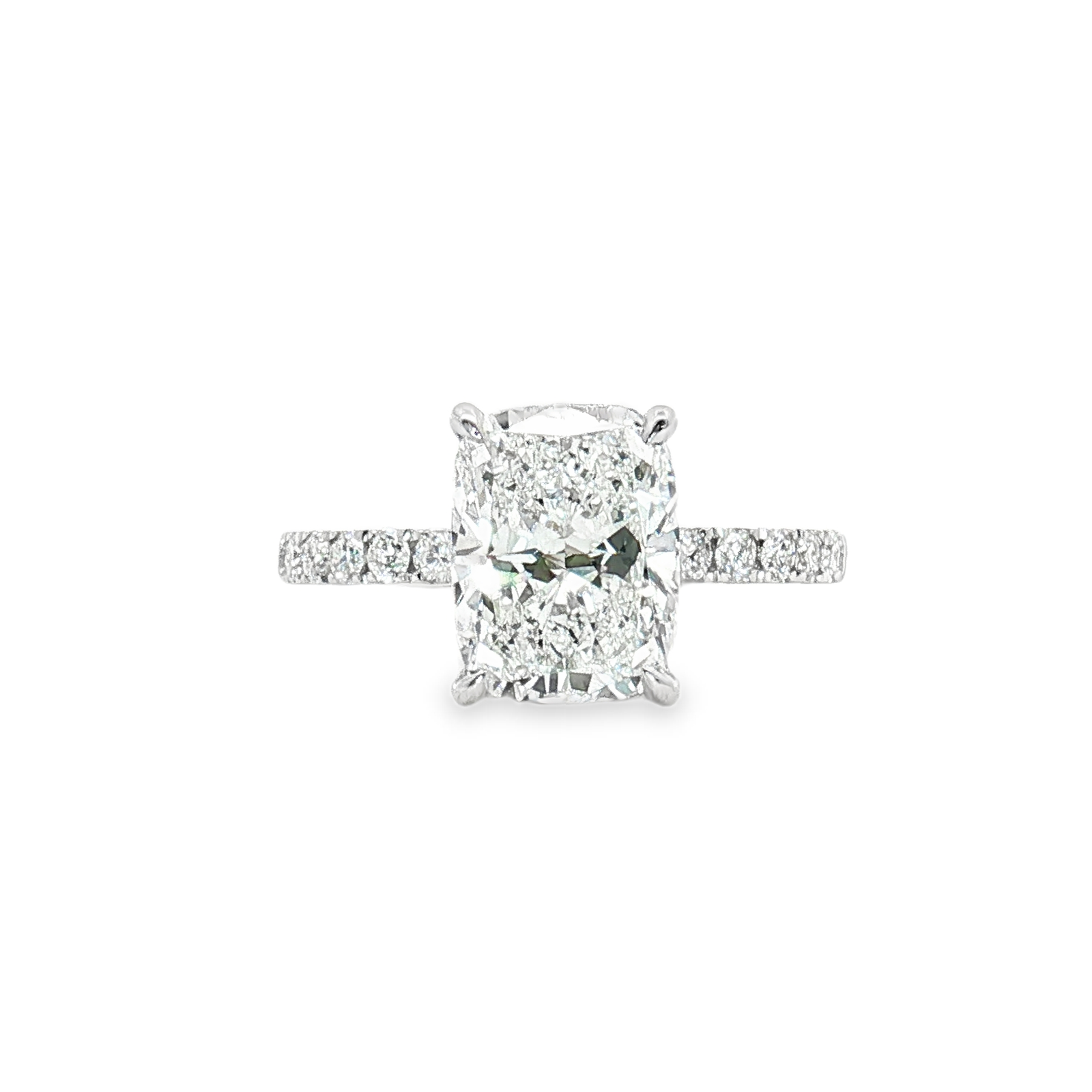 LGV253 - Stok 2.53CT 18K Emas Putih Vintage Halo Tersembunyi Cincin Pertunangan LG684504827