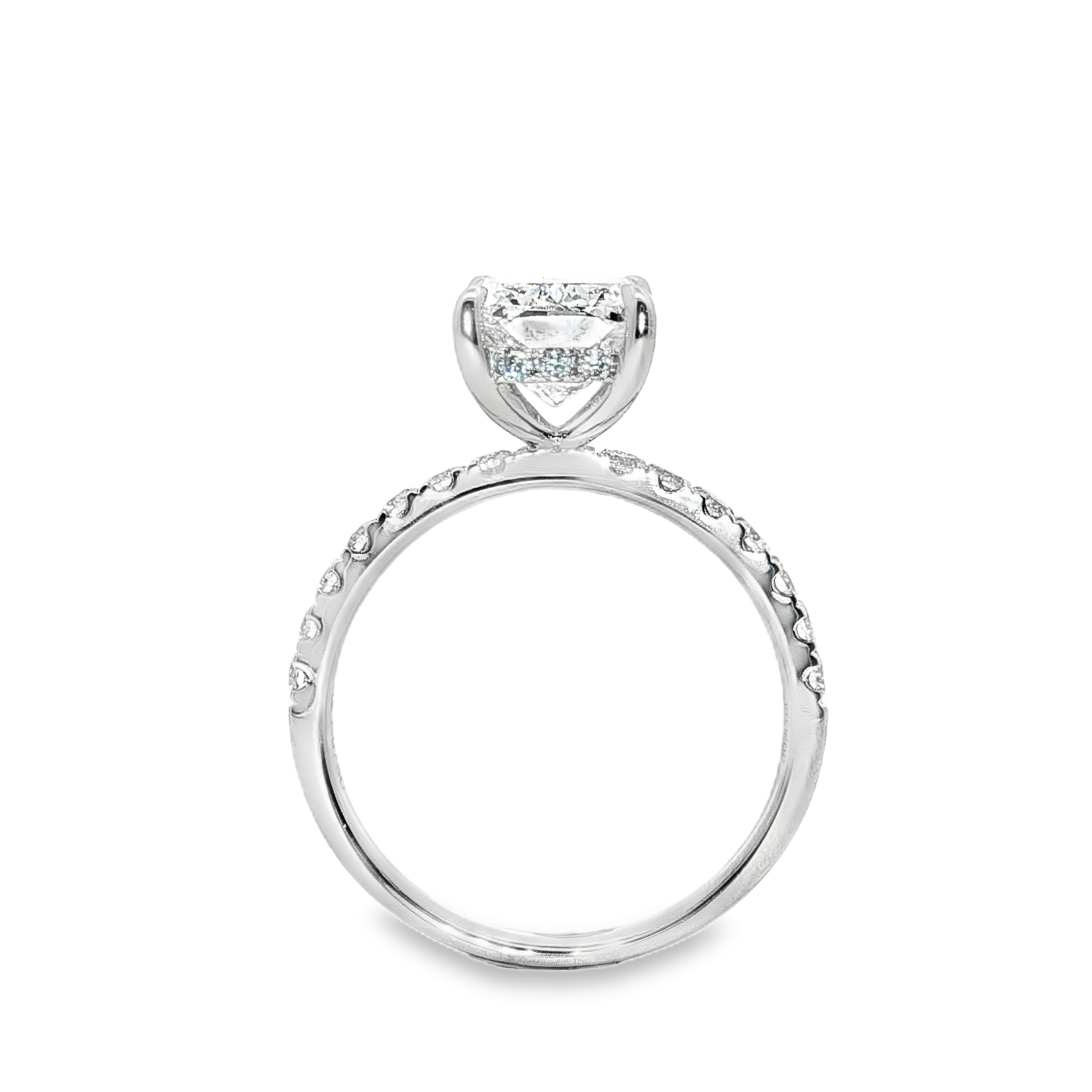 LGV253 - Stok 2.53CT 18K Emas Putih Vintage Halo Tersembunyi Cincin Pertunangan LG684504827