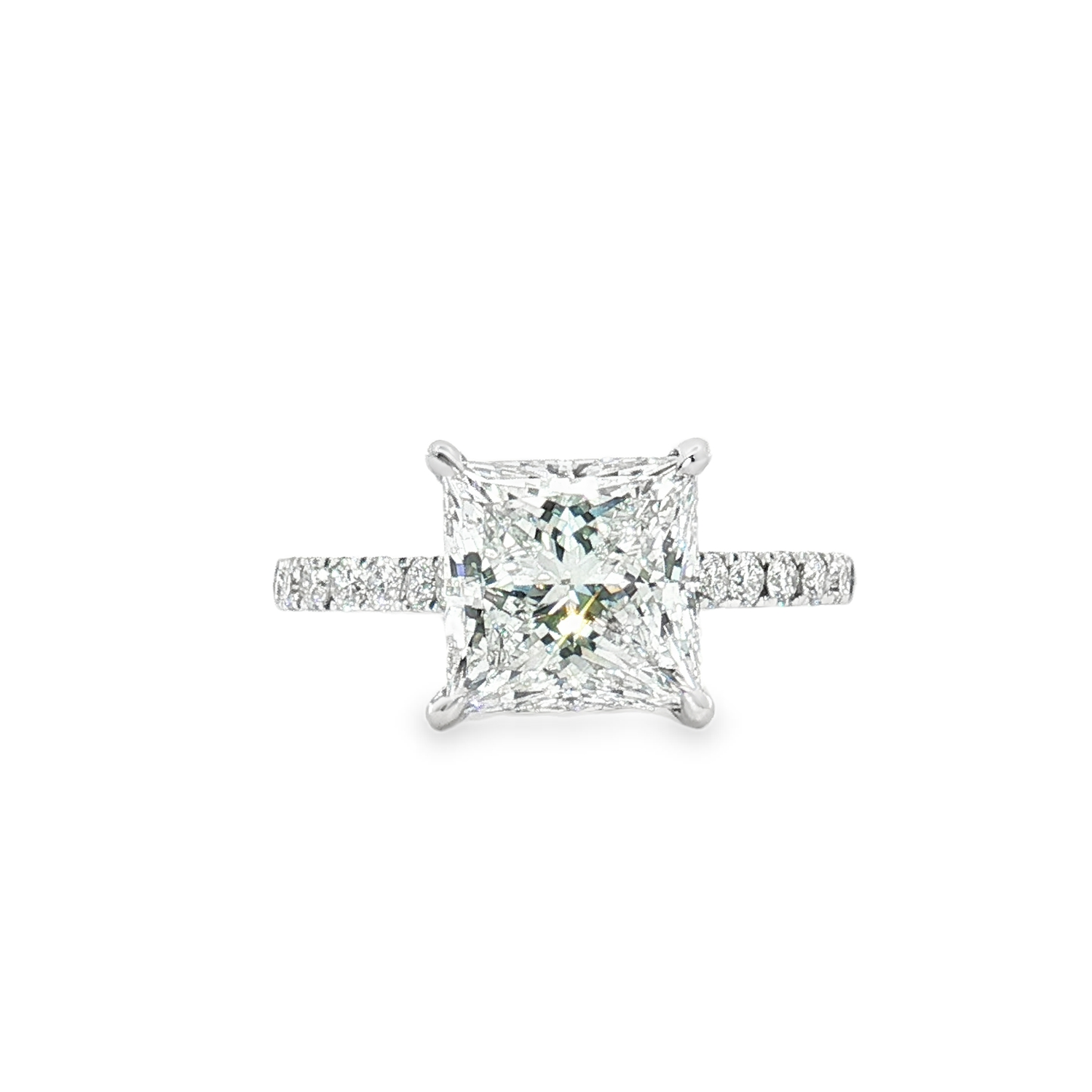 LGV265 - Stok 2.65CT 18K Emas Putih Vintage Hidden Halo Cincin Pertunangan LG684504848