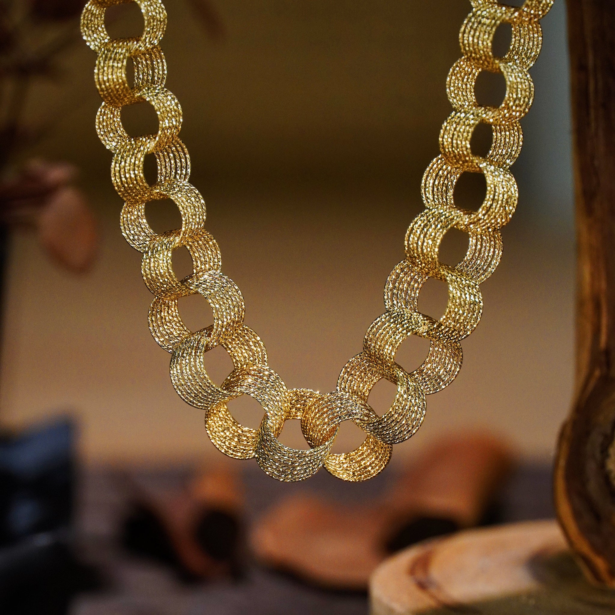 KNC001 - Plain gold wrap necklace