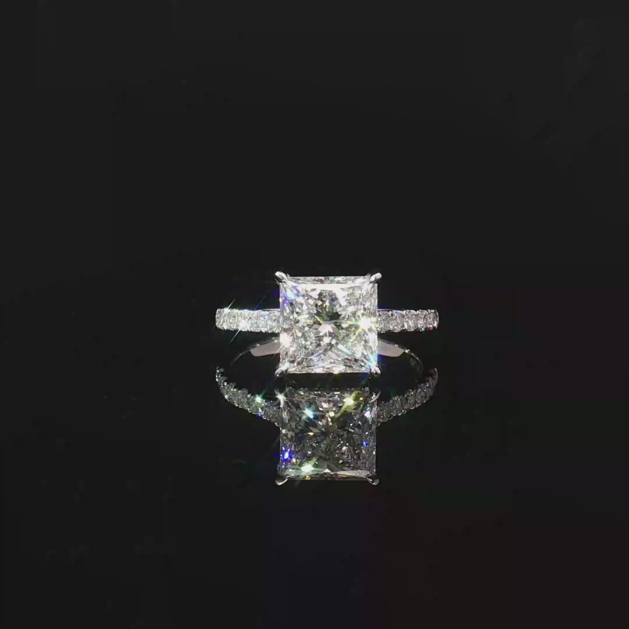 LGV265 - Stok 2.65CT 18K Emas Putih Vintage Hidden Halo Cincin Pertunangan LG684504848