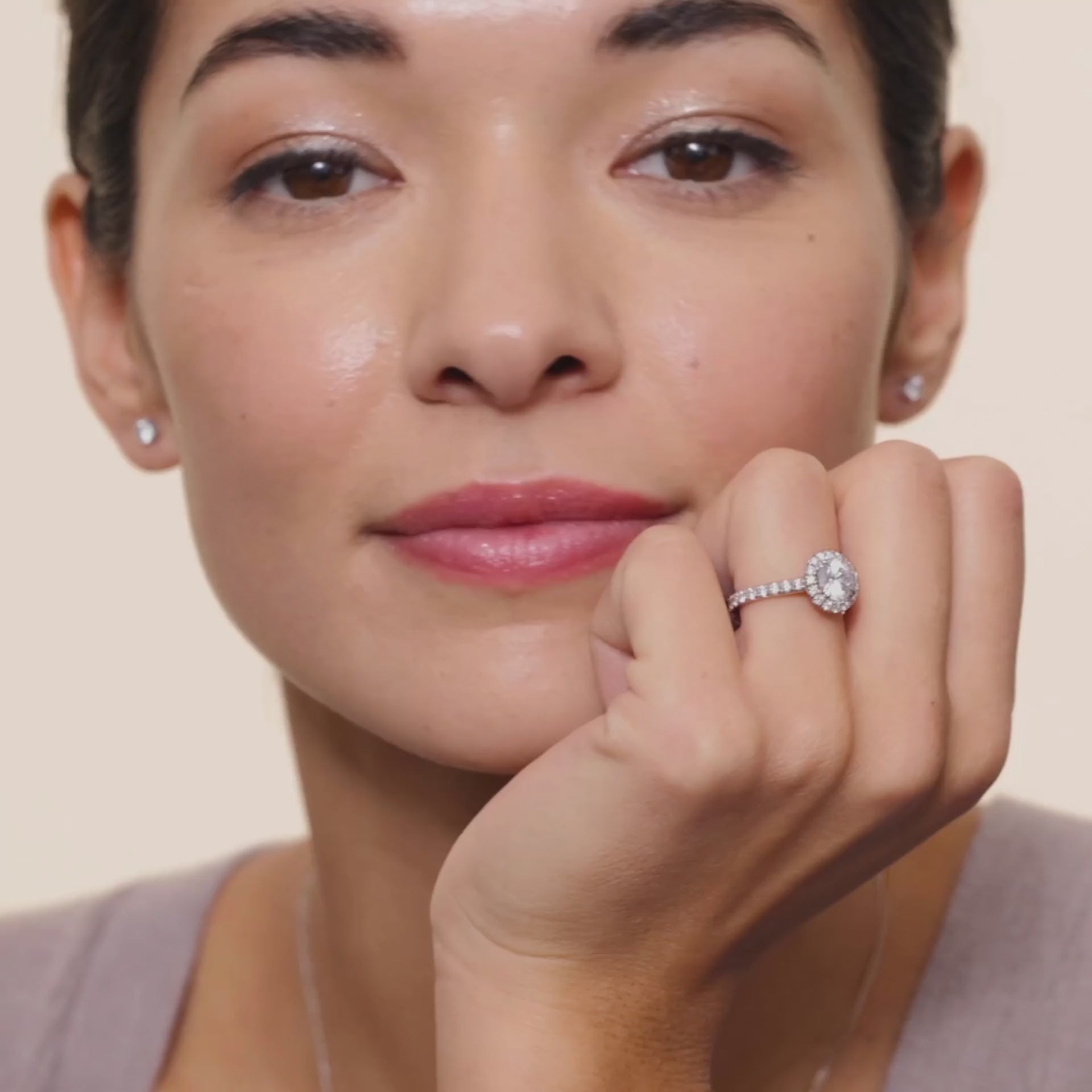 Luxe Sienna Halo Diamond Engagement Ring [Setting Only] - EC100