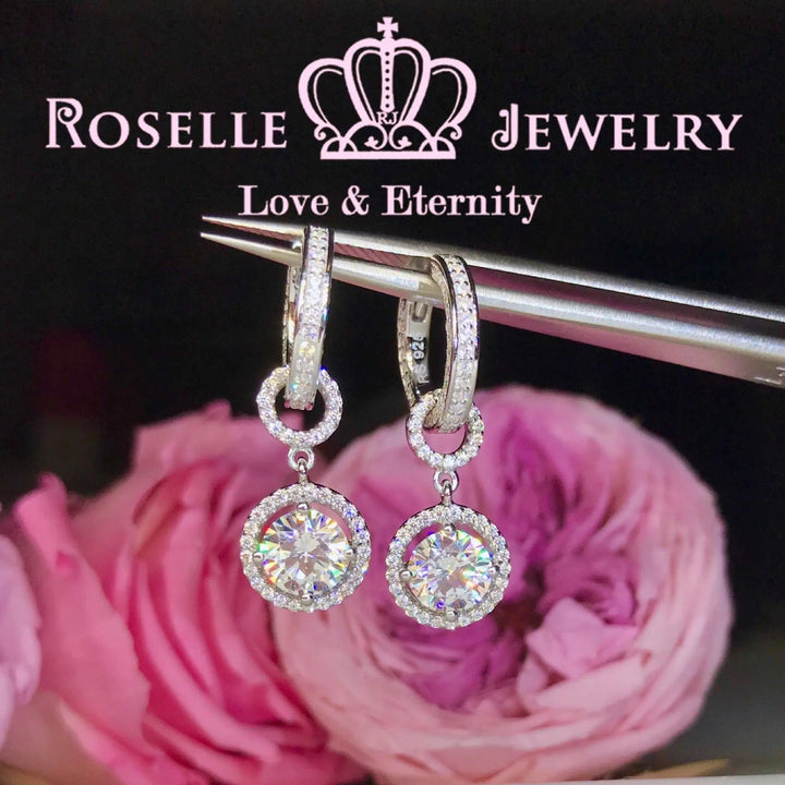 Detachable Hoop Drop Earrings - DE14 - Roselle Jewelry