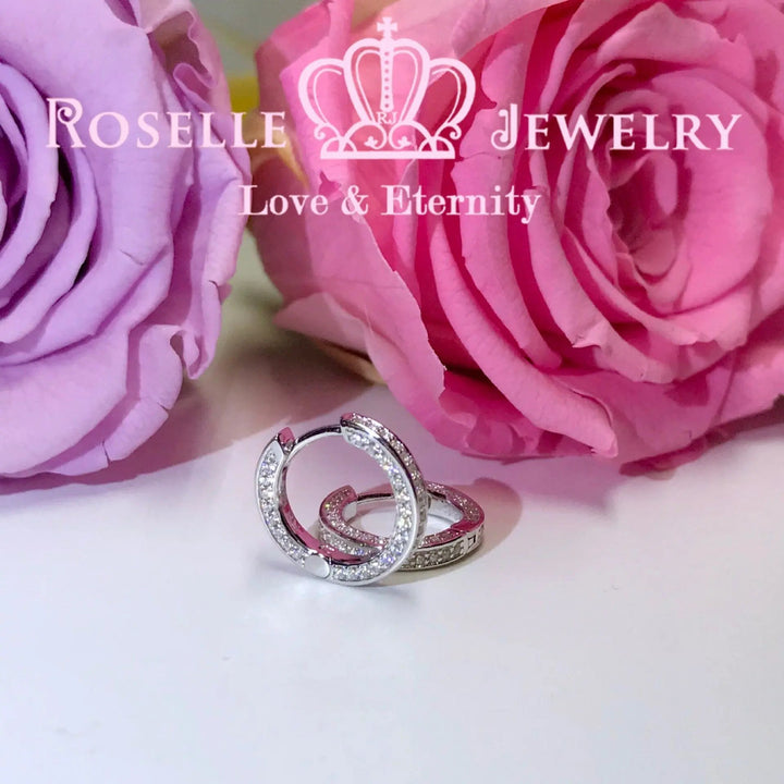 Detachable Hoop Drop Earrings - DE14 - Roselle Jewelry
