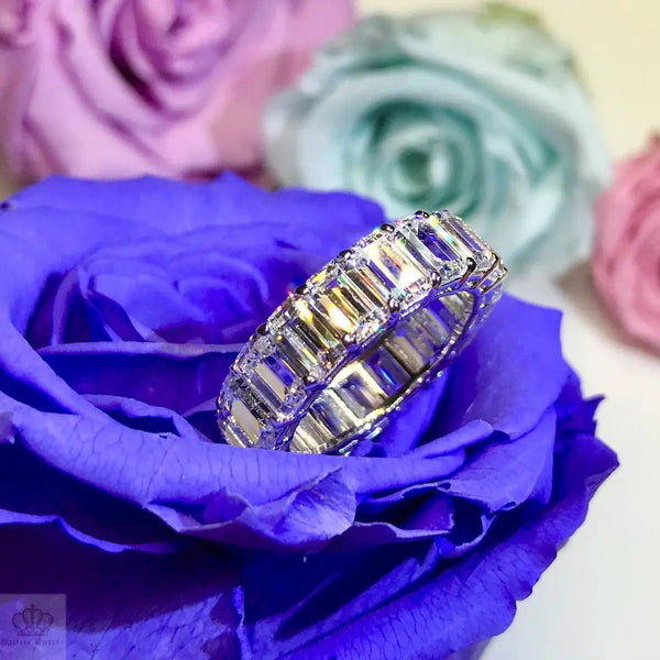 Emerald Cut Eternity Wedding Ring - BH2 - Roselle Jewelry