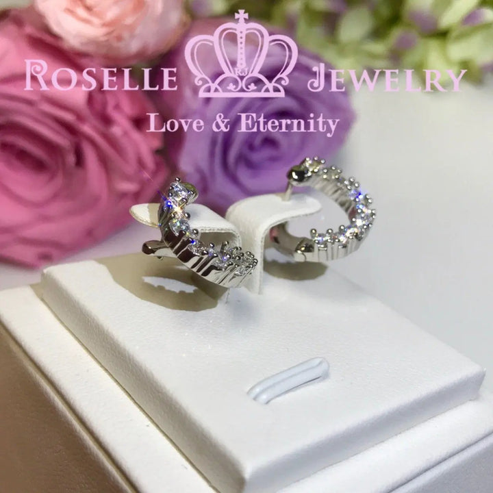 Front Back Hoop Fashion Earrings - RR3 - Roselle Jewelry
