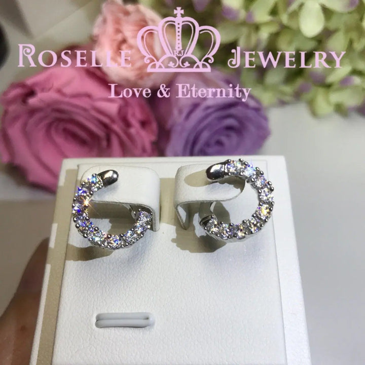 Front Back Hoop Fashion Earrings - RR3 - Roselle Jewelry