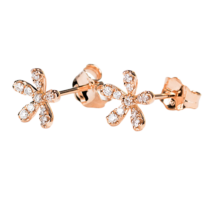 0.16CT Simple Floral Stud Earring [pre order] - SE003 - Roselle Jewelry