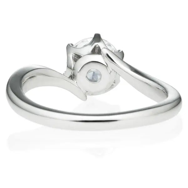 Six Prong Twist Round Brilliant Engagement Ring [Setting Only] - EC011 - Roselle Jewelry