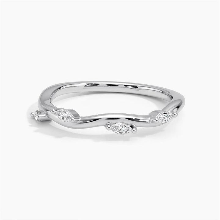 0.13CTW Winding Willow Diamond Wedding Band Ring - LR34 - Roselle Jewelry
