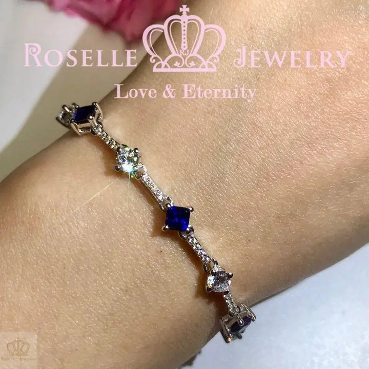 Lab Grown Sapphire Rope Bracelet - BZ4 - Roselle Jewelry