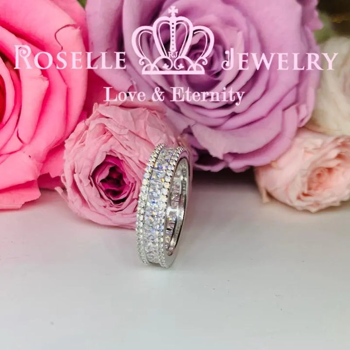 Princess Cut Eternity Wedding Ring - RT3 - Roselle Jewelry