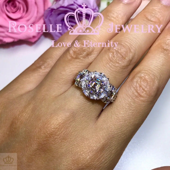 Asscher Fashion Engagement Ring - VA2 - Roselle Jewelry